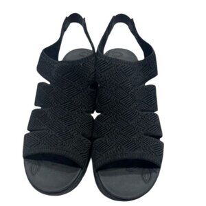 Skechers Womens Pier-Lite  Memory Maker Wedge Sandal Stretch Knit Size 9